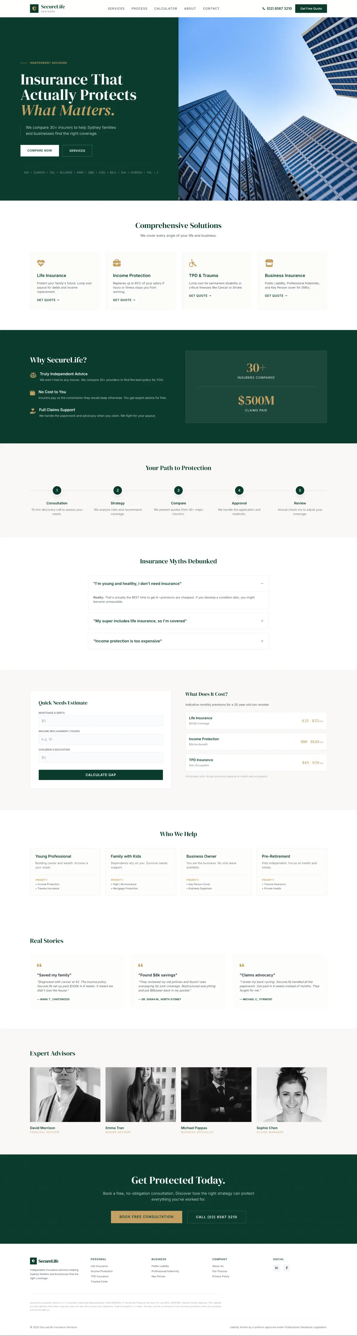 Financial Services Web Design Sydney